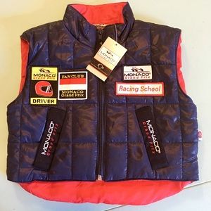 BOGO NWT Monaco Grand Prix Navy Puffer Vest